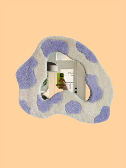 Lavender Cow Blob Mirror